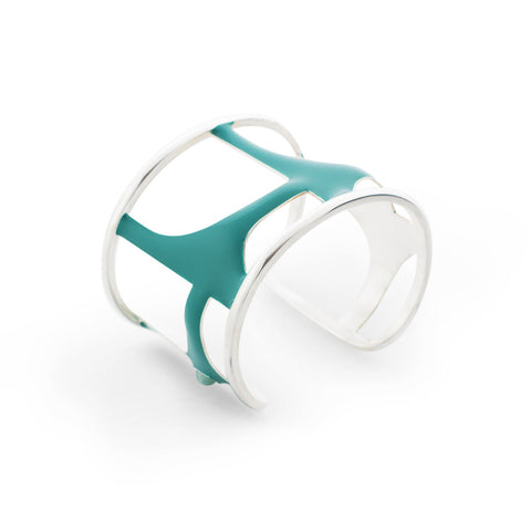 brasilia aqua enamel cuff - francesca romana diana