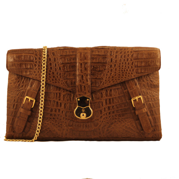 croc large clutch - w.h.petronela