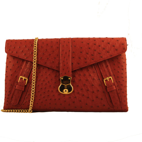 ostrich large clutch - w.h.petronela