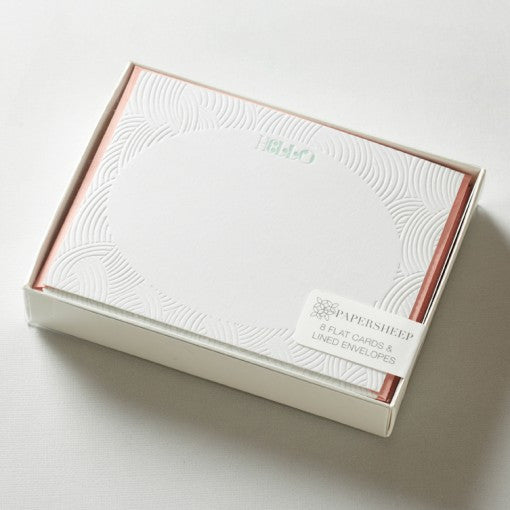 hello note - coral pack - papersheep