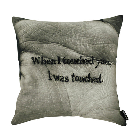 when i touched you i was touched cushion - ehae&dada