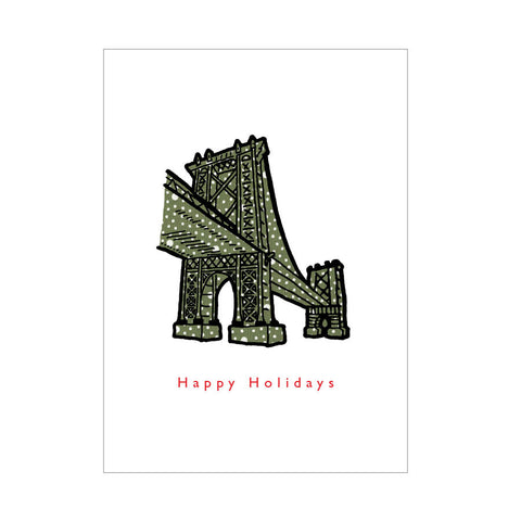 dg happy holidays brooklyn williamsburg bridge single - letter collective