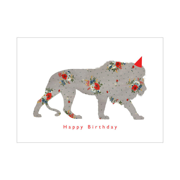 dg safari happy birthday lion 6pk - letter collective