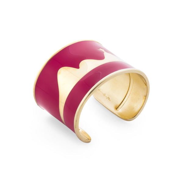 rio silouette orange enamel cuff - francesca romana diana