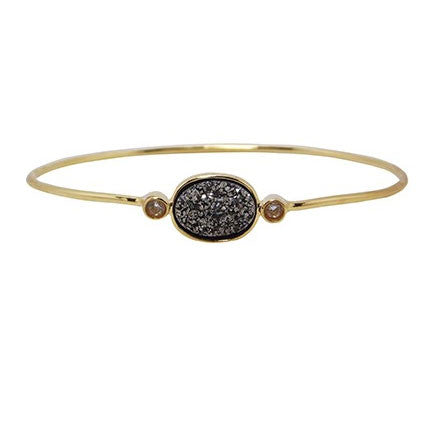 eternity druzy gold bracelet - francesca romana diana