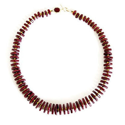 omega red agate necklace - francesca romana diana