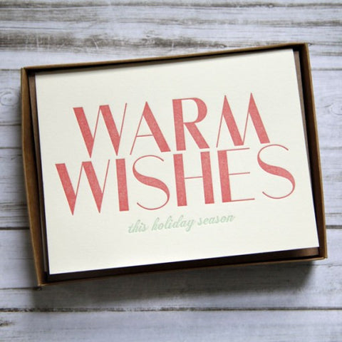 warm wishes holiday card pack - papersheep