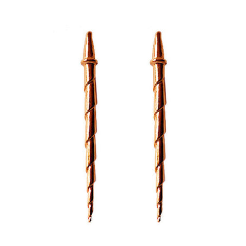 caracoli earrings rose gold - flor amazona