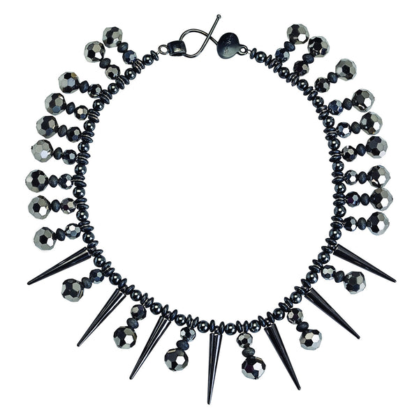 future spike graphite necklace - francesca romana diana