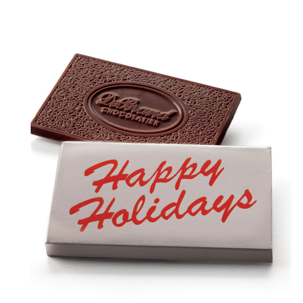 happy holiday chocolate thought - dark chocolate - debrand chocolates