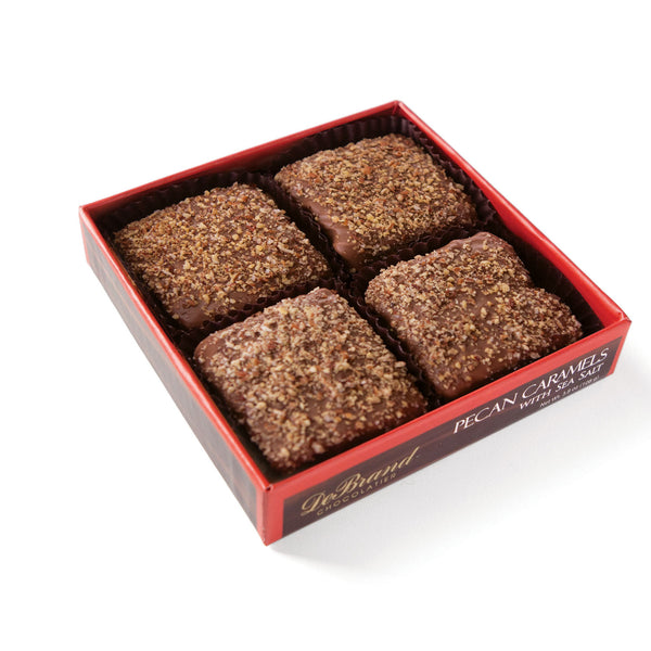 sea salt caramel - milk chocolate pecan - debrand chocolates