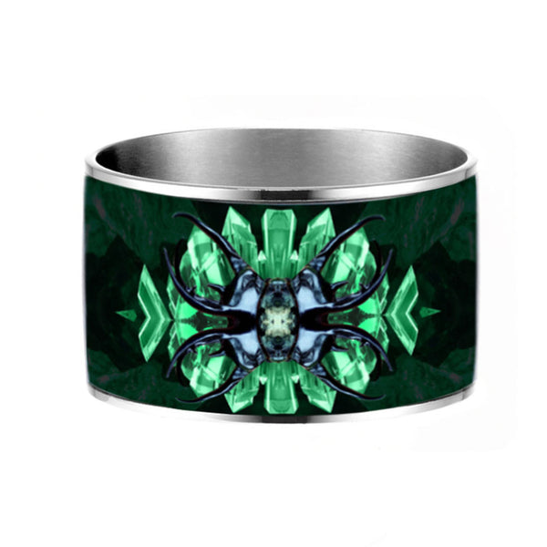 emerald bug silver 4 cm - flor amazona