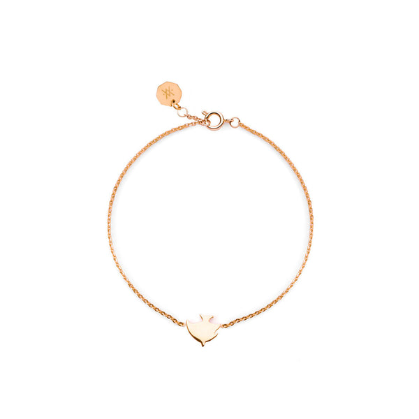fish bracelet rosegold - flor amazona
