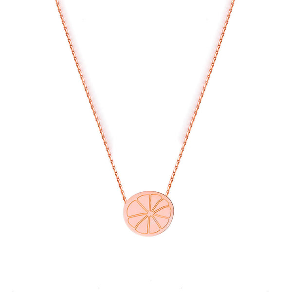 lemon rosegold necklace - flor amazona