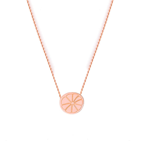 lemon rosegold necklace - flor amazona