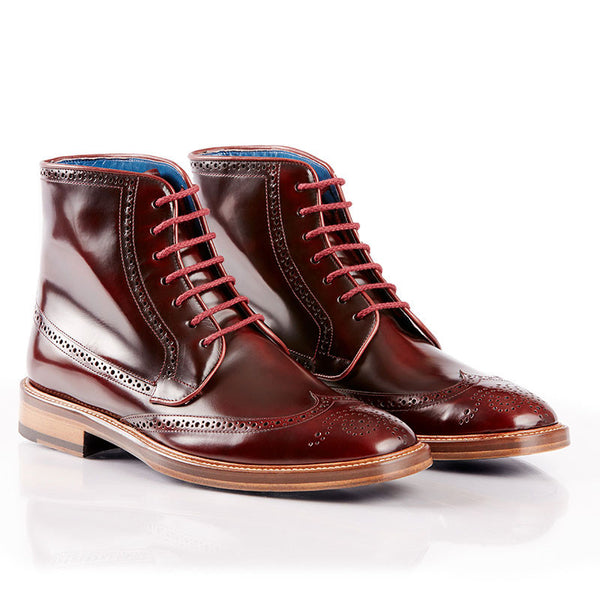 bossman wingtip boot - blue - boga