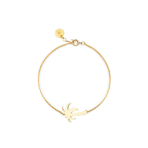 palm tree gold bracelet - flor amazona